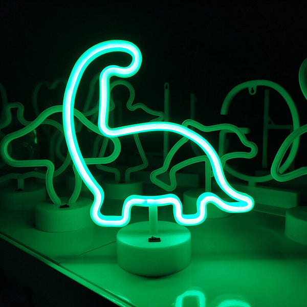 Neon LED Sign Light Wall Lights Green Dinosaur Kids Room Bar Lamp Art Decor Gift