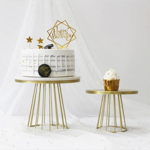 2X Metal Cake Stand Wedding Dessert Display Rack Cupcake Pedestal Tray Holder