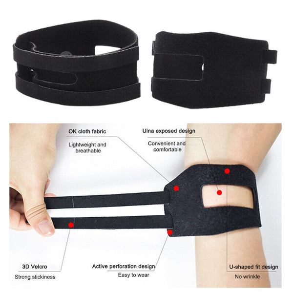 2PCS Wrist Band Ulnar Fix Sports Yoga TFCC Tear Sprain Protection Pain Injury AU