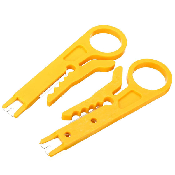 10 x Plastic Strip Data Cable Wire Punch Down Cutter Stripper Manual Pliers Tool