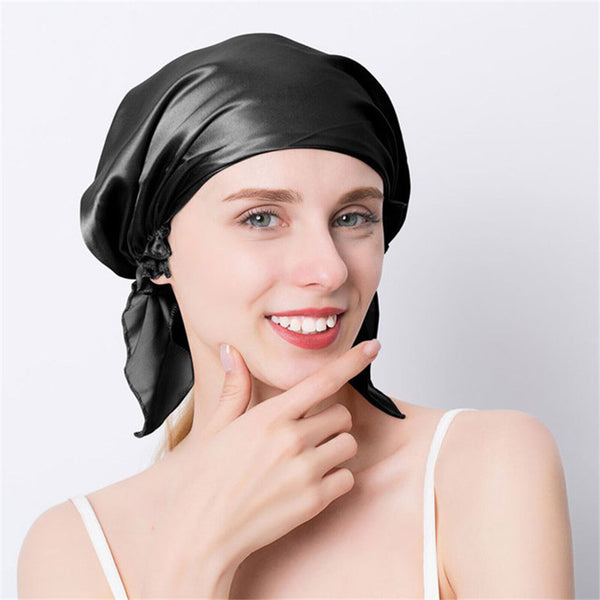 100% Pure Silk Night Cap Soft Sleeping Cap Hair Wrap Bonnet for Hair Care AU