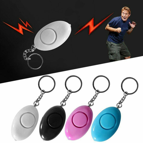 120dB Personal Alarm Safety Keychain Attack Panic Security Emergency Torch Alert