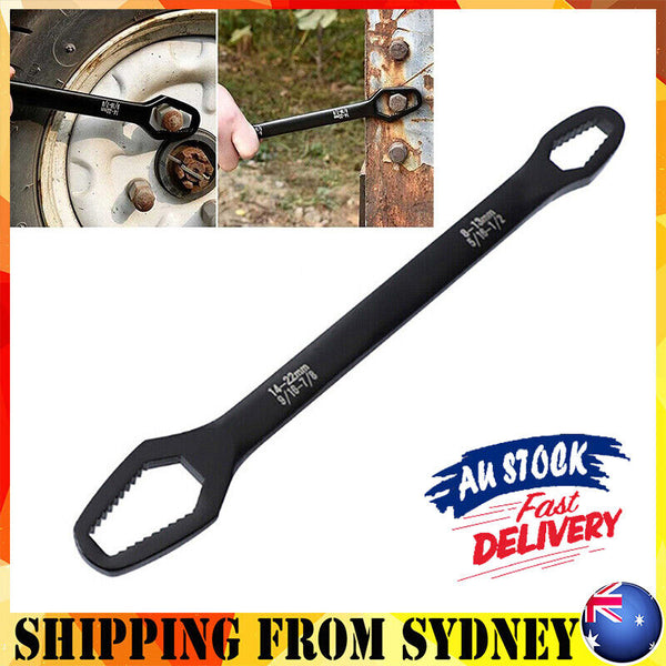 Universal Plum Screw Nuts Wrench 8-22mm Double Head Ratchet Spanner Repair Tools