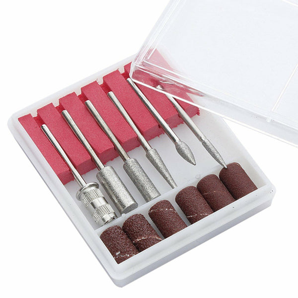 12PCS Electric Nail Drill Bits Set 3/32 Shank Size Sanding Bands Filing File 83