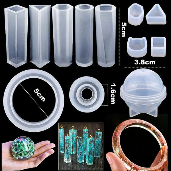 94X DIY Jewelry Mould Handmade Crystal Glue Making Set Resin Silicone Mold Kit