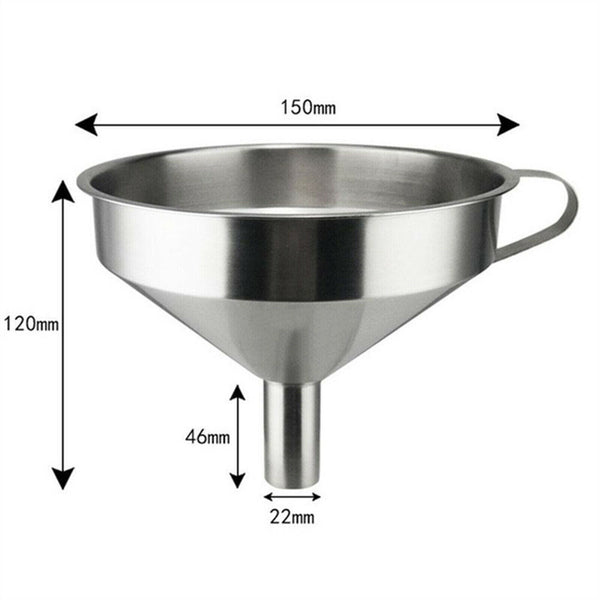 Stainless Steel Funnel Oil Liquid Funnel Metal Funnel with Detachable Filter AUS