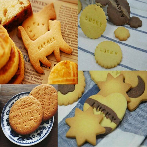 66PCS Alphabet Letter Number Fondant Cake Decorating Mold Embosser Mould Set - Lets Party