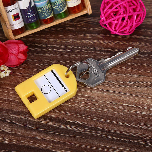 20pcs Plastic Key Ring Tags Name Tag Keyring Keychain Luggage Tags Colourful AU