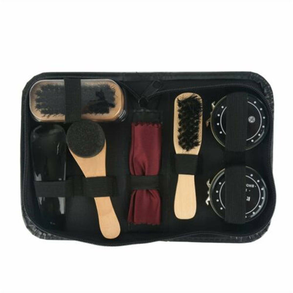 8pcs Shoes Boots Sneakers Polishing Cleaning Kit Leather Bag Shoe Shine Care Kit