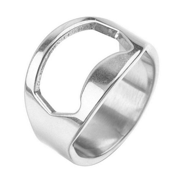 New Stainless Steel Bottle Opener Ring Super Cool Novelty Gift Idea Bottle open
