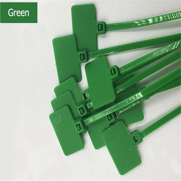 100X Colourful Nylon Self-Locking Label Tie Network Cable Marker Wire Strap AUS - Lets Party