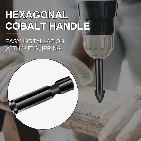 100X 6mmMarble Ceramic Glass Brick Tile Porcelain Drill Bit Hex Shank Spear Head