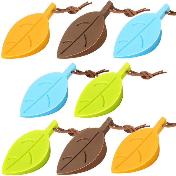4 Pcs Silicone Rubber Door Stop Stoppers Children Anti-Folder Door Leaves Shape - Lets Party