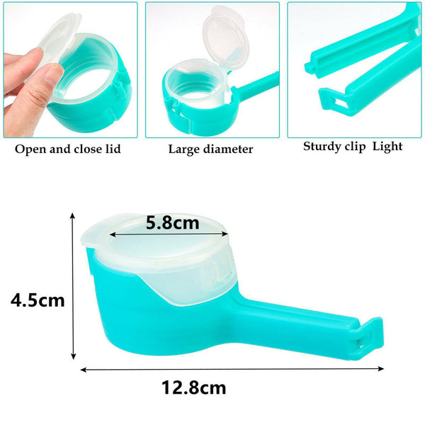 4X Food Seal Pour Storage Bag Clip Plastic Clamp Snack Sealing Clip Sealer Clamp