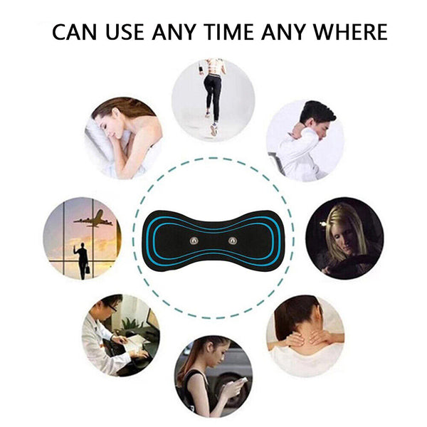 Mini Electric Neck Back Massager EMS Cervical Massage Patch Relief Pain Portable - Lets Party