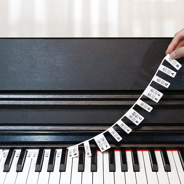 2Pcs Silicone Keyboard Piano Sticker 88 Keys Note For Learner Reusable Label AU