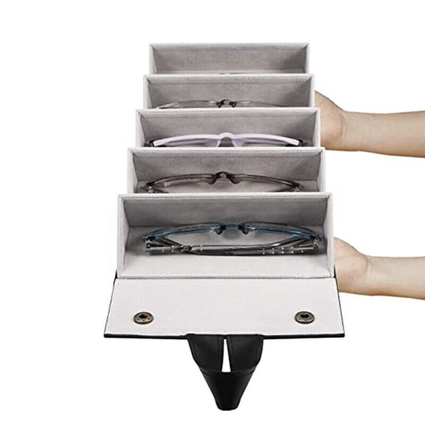 6Slot Multi-slot Eyeglasses Holder Storage Box Glasses Organizer Sunglasses Case