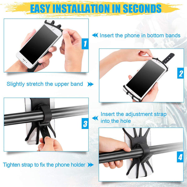 Universal Motorcycle Bike Mount Phone Holder Cradle fit for iPhone Galaxy GPS AU