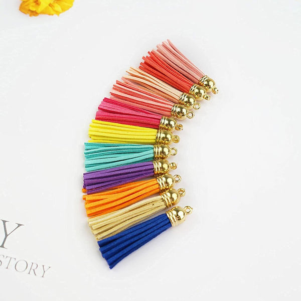 Keychain Tassels Bulk Colored Leather Tassel Pendants for Handmade DIY Tools New