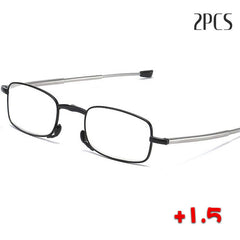 Universal Folding Reading Glasses Magnify Presbyopic Case Unisex 1.5 2 2.5 AU
