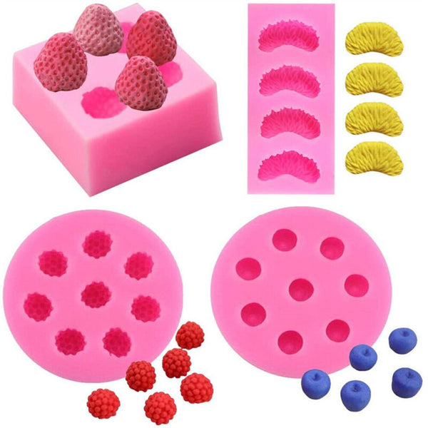 Candle Mold Strawberry Segment Fruit Soap Candles Mulberry Silicone 3D Mould DIY