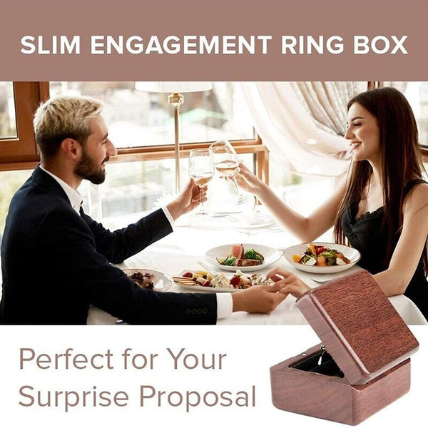 Ring Storage Box Wooden Box Jewelry Display Proposal Engagement Wedding Ceremony