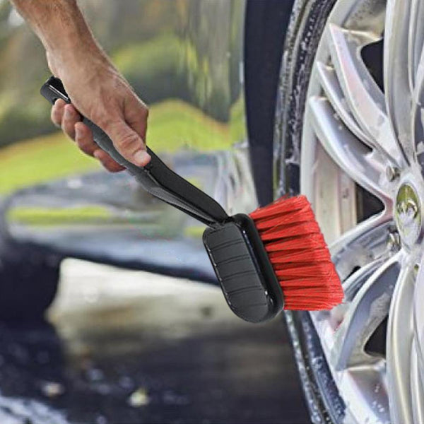 1/2X Auto Detailing Tire Cleaner Motorcycle Cleaning with Handle Car Wheel Brush - Lets Party