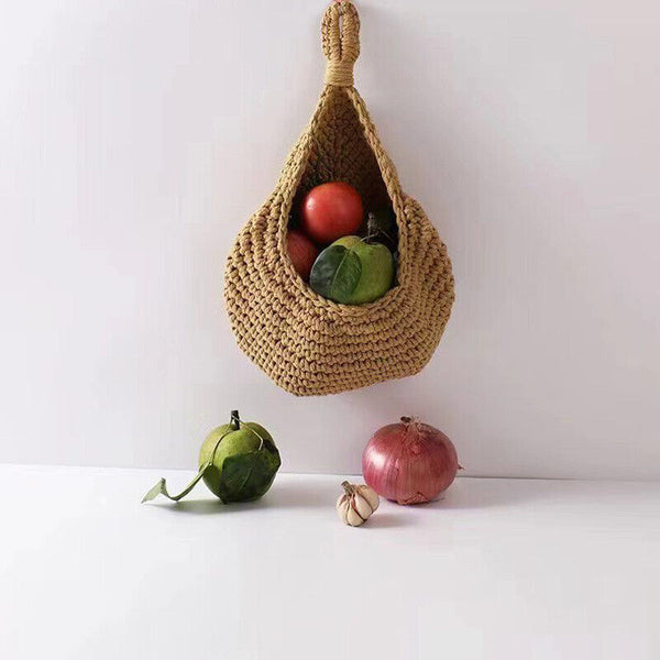 Hanging Wall Organizer Vegetable Fruit Basket Kitchen Storage Pouch Bag DY 6Size