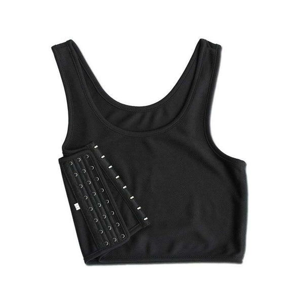 Breathable Short Chest Undershirt Buckle for Tomboy Vest Flat Trans Binder LesAU