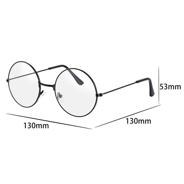 Black Retro Round Hippie Sunglasses Circle Metal Sunglasses Disco Party Glasses