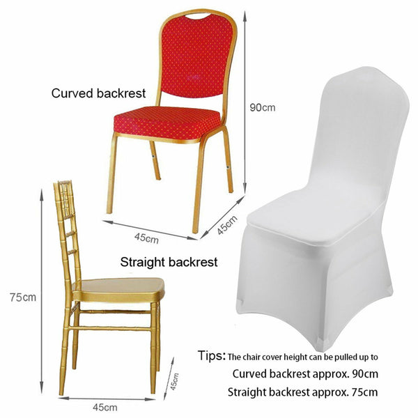 5x Royal Blue Chair Covers Full Seat Cover Spandex Stretch Banquet Wedding Party
