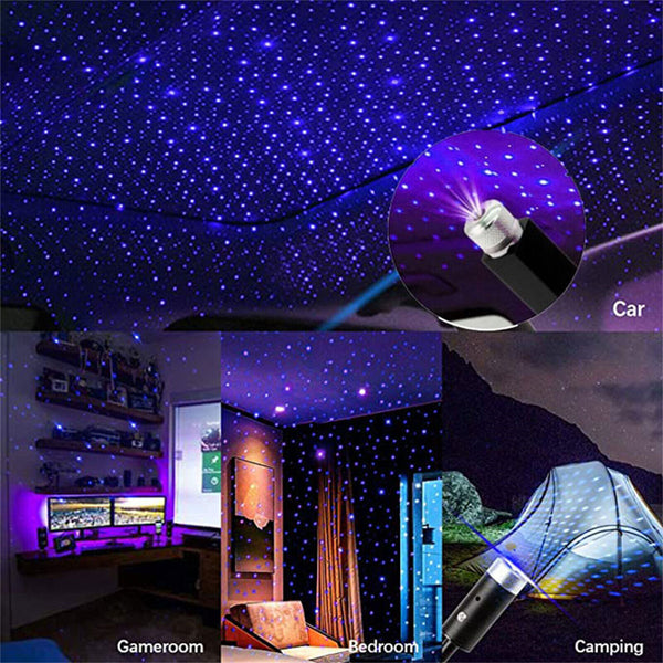 Car USB Star Ceiling Light Sky Projection Lamp Romantic Atmosphere Night Lights
