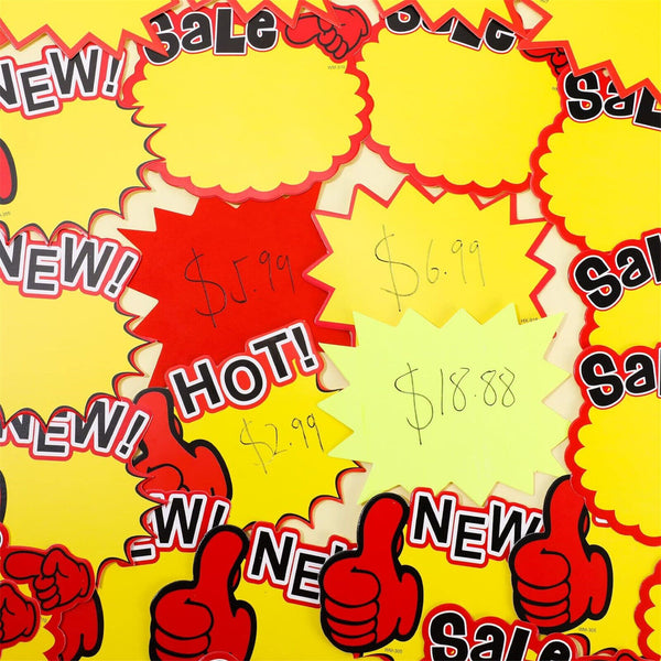 Price Tags – Retail Sale Signs & Promotion Label Cards 100pk