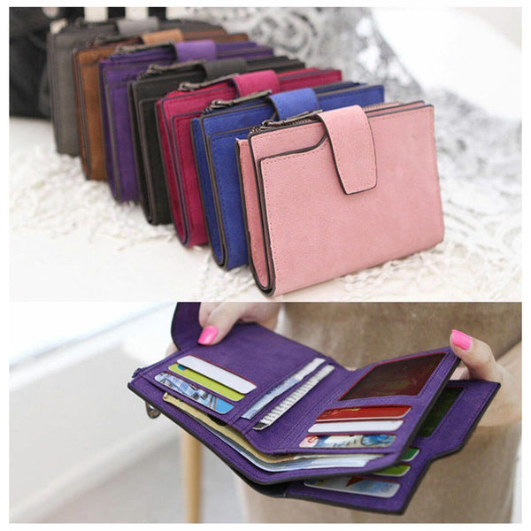 Wallet Short Small Coin Purse Ladies Folding Card Holder PU Leather for Women AU