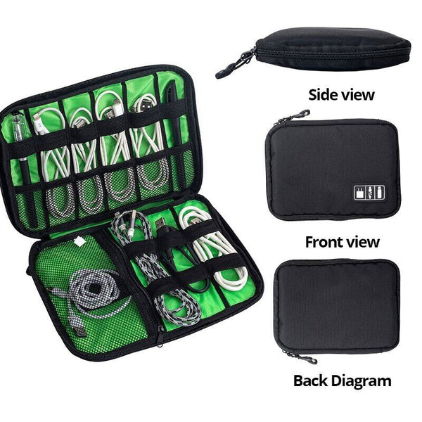 2X Gadget Cable Organizer Storage Bag Travel Electronic Accessories Cable Pouch