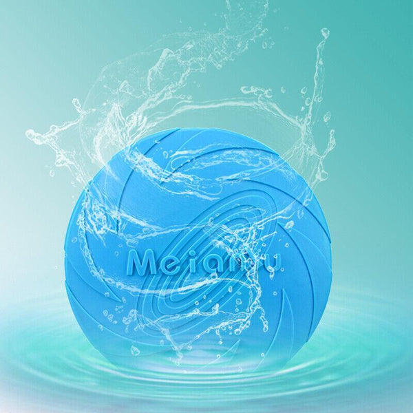 Dog Frisbee Rubber Pet Puppy Safe Exercise Fetch Outdoor Training Toy AU STOCK