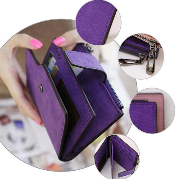 Wallet Short Small Coin Purse Ladies Folding Card Holder PU Leather for Women AU