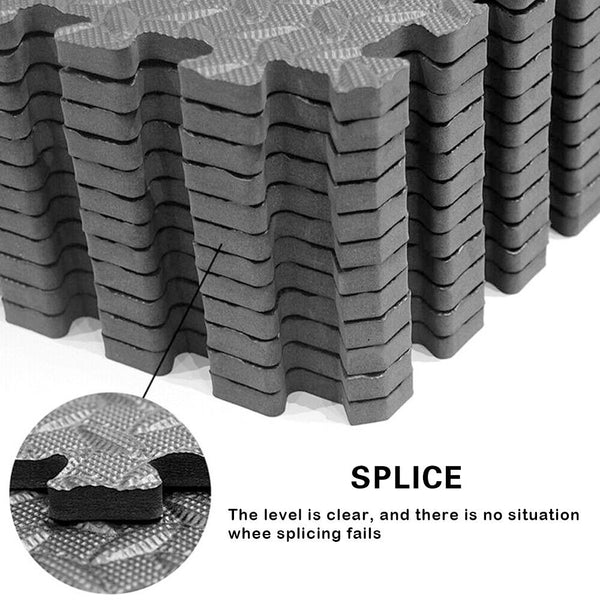 24x Interlocking Heavy Duty EVA Foam Gym Flooring Mat Floor Mats Tiles 60x60cm - Lets Party