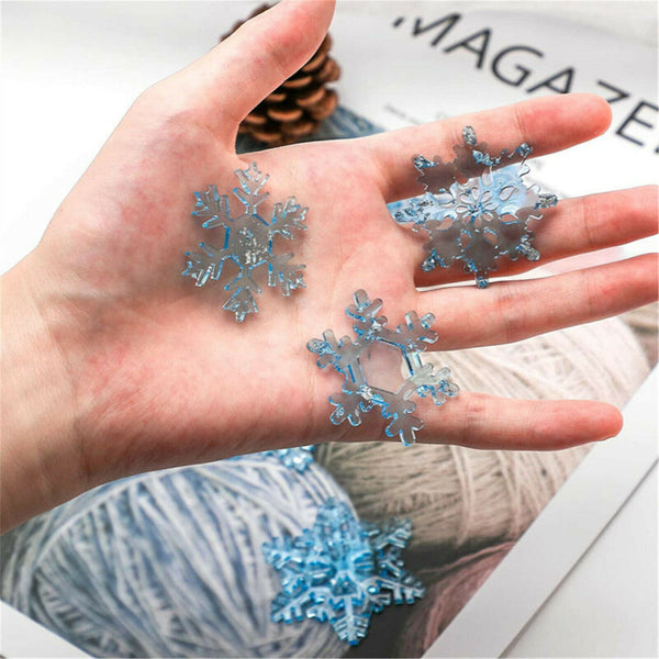 6PCS Christmas Silicone Snowflake Mould Resin Jewelry Making Mold DIY Craft Tool