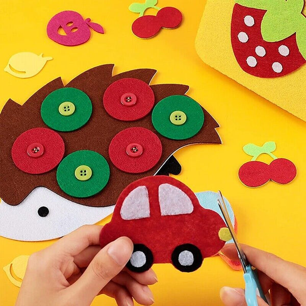 10 x Handicraft A4 Sheet Felt Fabric Crafting 1mm thick sewing Glue Scrapbooking