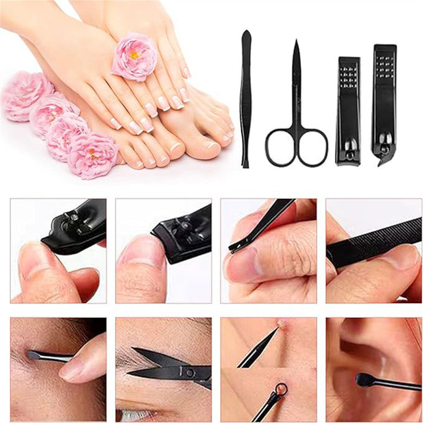 12/18PCS Manicure Pedicure Kit Set Stainless Steel Nail Grooming Clippers Tools