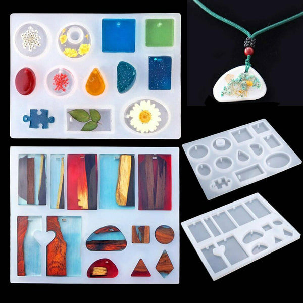 213 Silicone Resin Moulds Mold Jewelry Earring Pendant Casting Craft DIY Kit Set