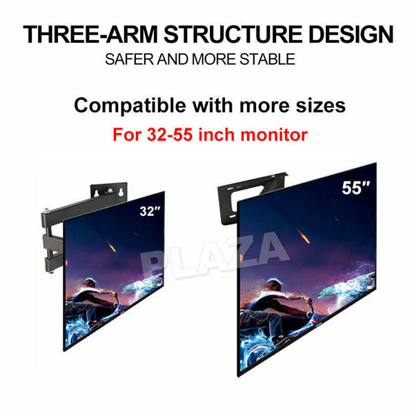 Full Motion TV Wall Mount Bracket Swivel Tilt 32 37 40 42 50 52 55 Inch LED LCD - Lets Party