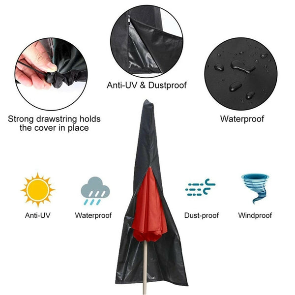 190CM Parasol Umbrella Cover Cantilever Banana Waterproof Outdoor Garden Shield