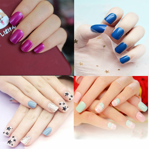 500Pcs Full Cover Nails Manicure Long Square False Finger tips Fake Nail Acrylic