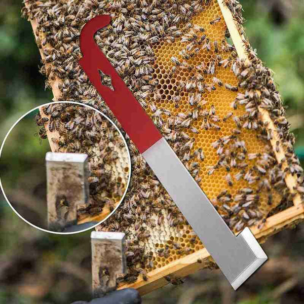 Durable Stainless Steel Bee Keeper J-Shape Hive Beekeeping Hook Scraper Tools AU