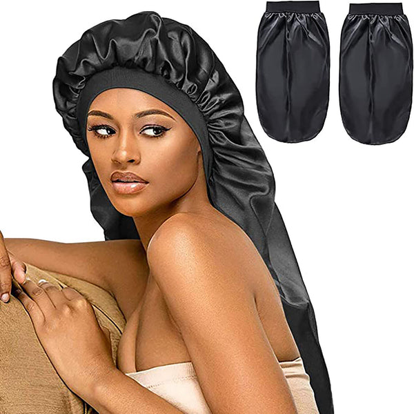 Satin Silk Bonnet Sleep Cap Head Cover Turban Wrap Long Hair Sock Hair Sleep Cap