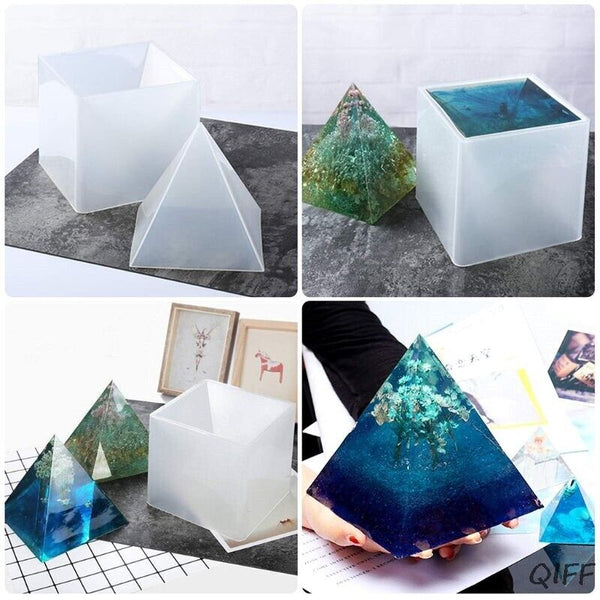 Large Pyramid Shape Silicone Mould Resin Epoxy Casting Jewelry Craft Tools 15cm