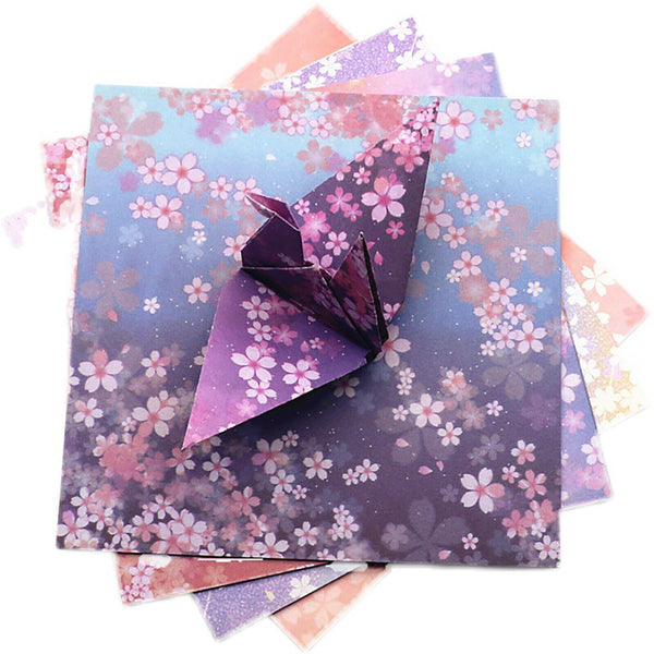 60 Sheets 4 Style Japanes Sakura Origami Square Paper Craft Folding 15cm x 15cm