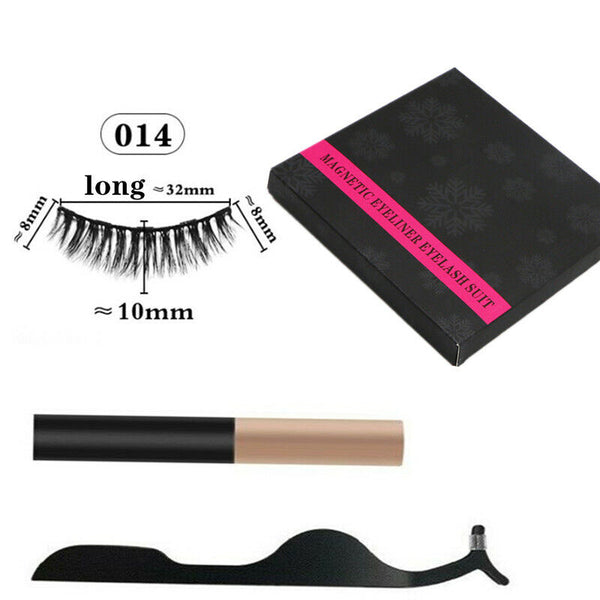 Magnetic False Eyelashes Natural Eye Lashes Extension Liquid Eyeliner Tweezer